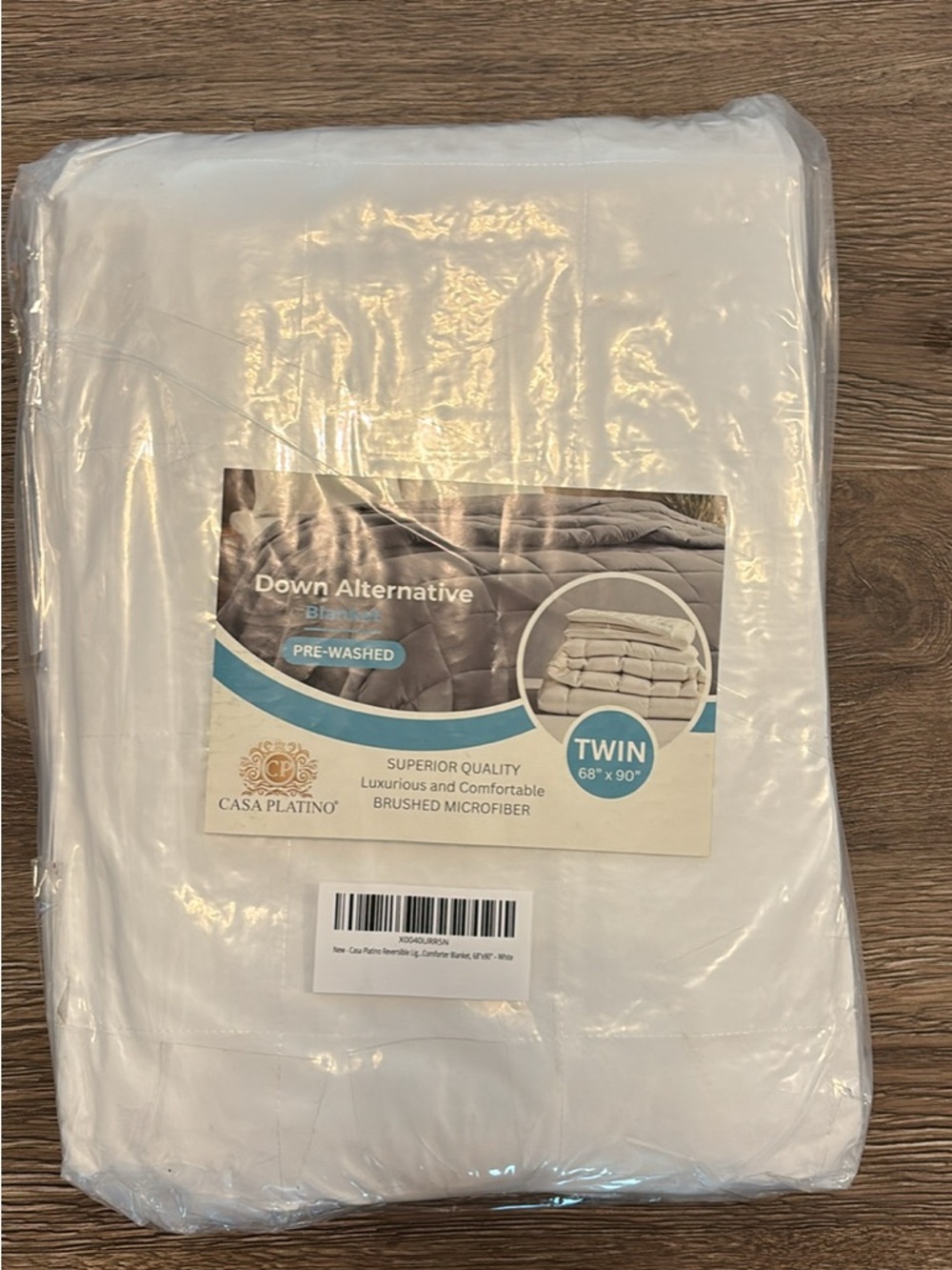 Twin White Down Alternative Comforter